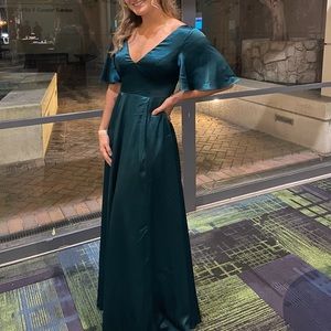 Emerald green gown